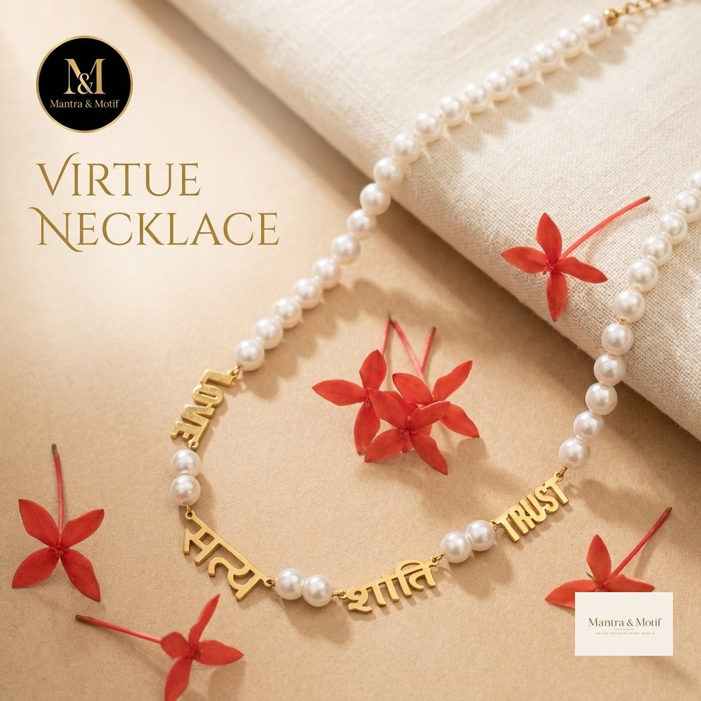 Virtue Necklace - Love • Satya • Shanti • Trust